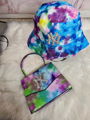 Tie Dye NY Hat & Bag Set